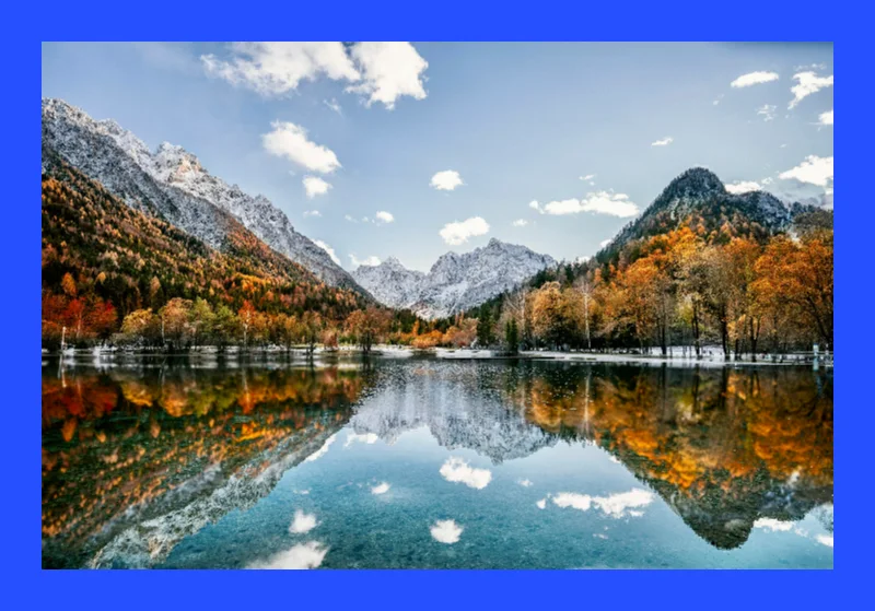 Background color example using the mountain lake photograph