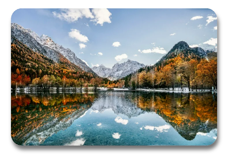 Shadows example using the mountain lake photograph