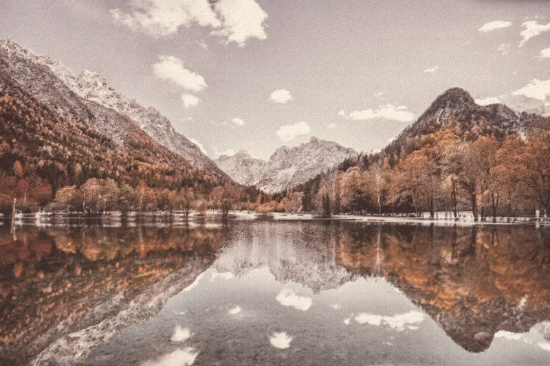 Presets example using the mountain lake photograph